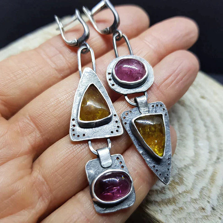 Boucles d'oreilles vintage chic en forme de triangle – Accessoire de bijoux élégant et intemporel