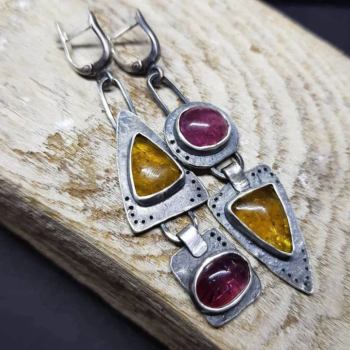 Boucles d'oreilles vintage chic en forme de triangle – Accessoire de bijoux élégant et intemporel