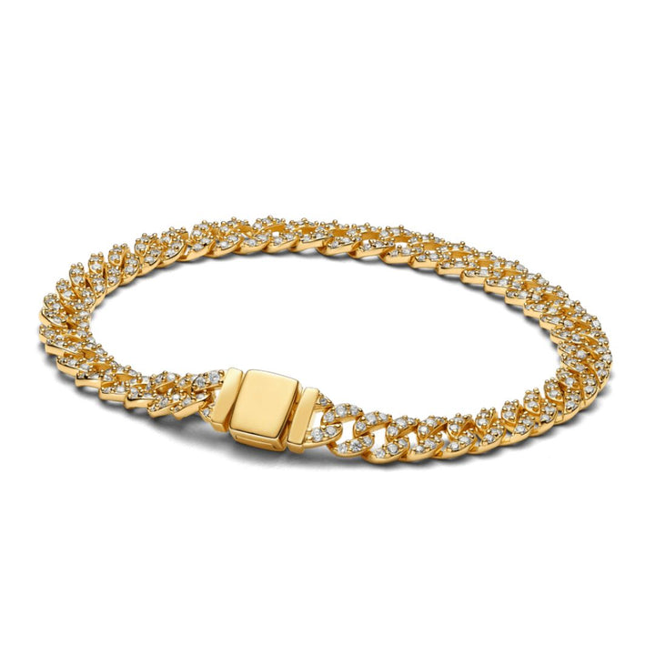 Bracelet cubain élégant en moissanite brillant pour un look sophistiqué