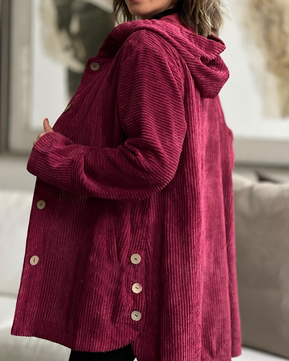 Cordia - Veste en Velours Côtelé Élégante