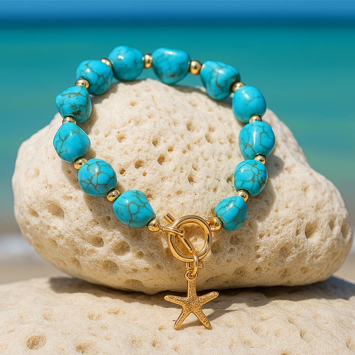 Bracelet Siris en splendides tons bleus inspiré des fonds marins
