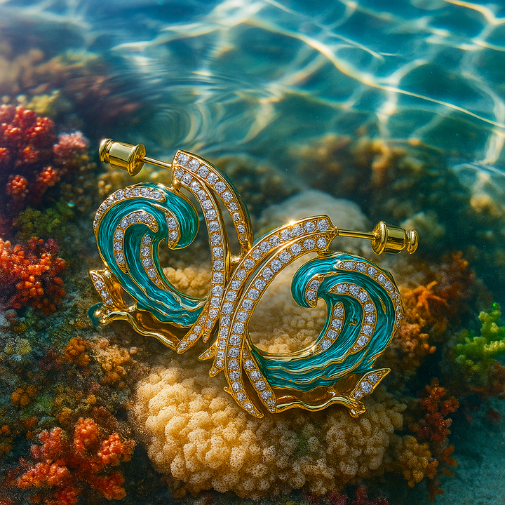 Selenea | Élégants boucles d'oreilles Serment de l'Océan pour un style unique