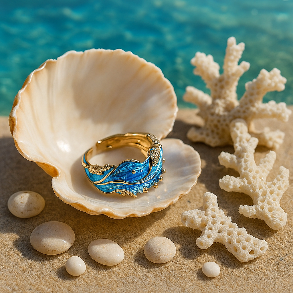 Miralys | Belle Bague Ondulée au Style Ancien
