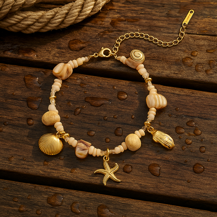 Coris | Bracelet élégant avec des coquillages matins pour un style naturel et raffiné