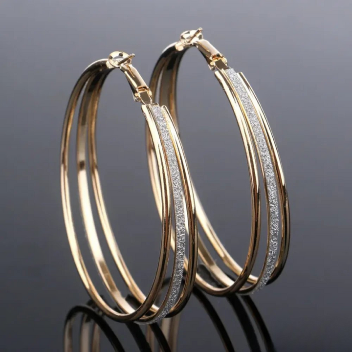 Boucles d'oreilles avec anneaux en or vintage