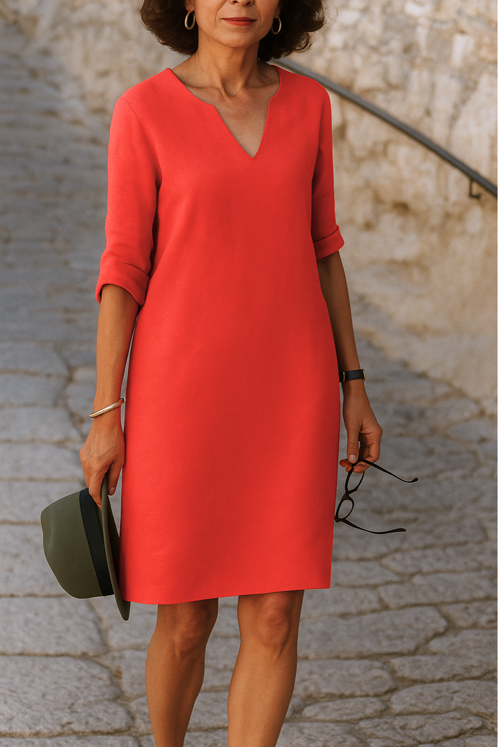 Lisette - Robe Élégante à Encolure en V