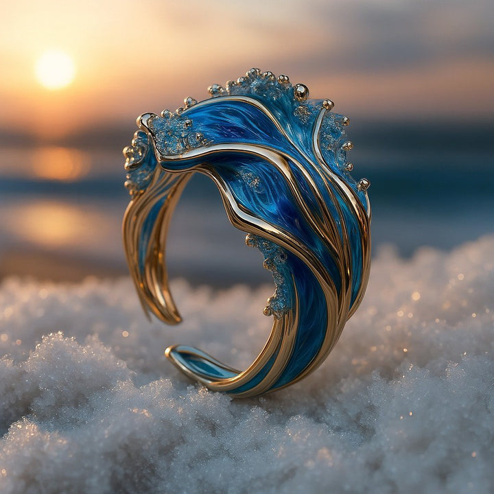Miralys | Belle Bague Ondulée au Style Ancien