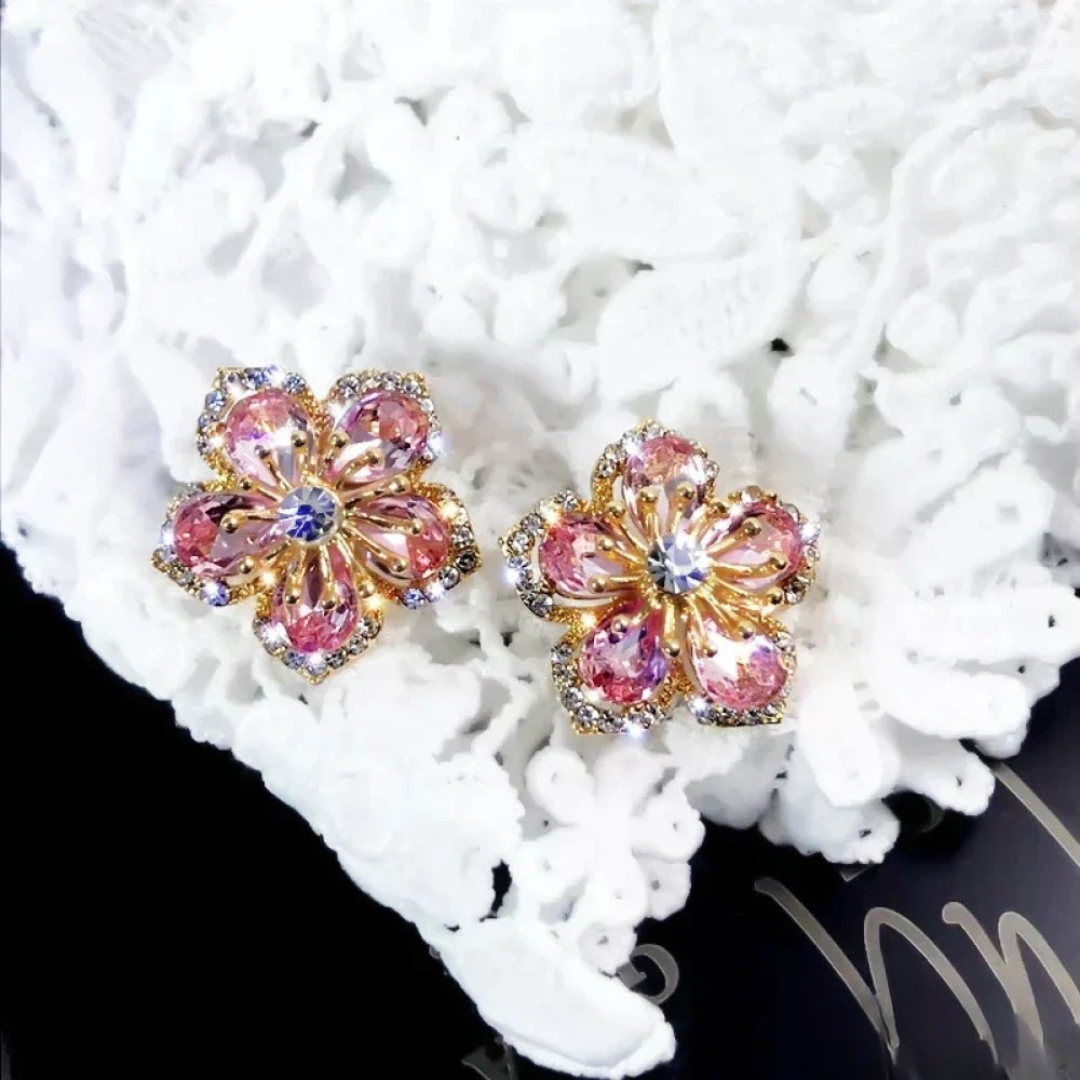 Boucles d'oreilles en argent avec zircons colorés pour un look vif