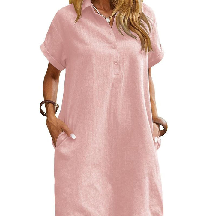 Maren - Robe d'été Décontractée à Manches Courtes