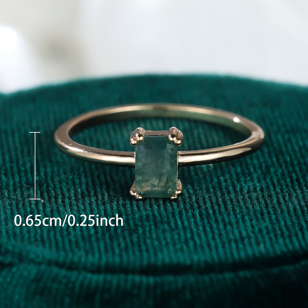 Bague en m³ocaht naturel