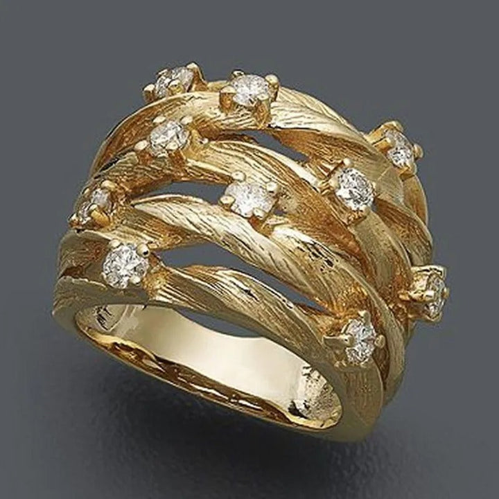 Bijoux Vintage Doré Bohème - Annulaire Élégant et Unique