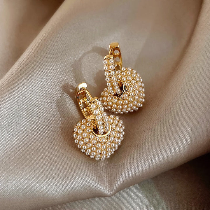 Boucles d'oreilles en perles de cœur Yuli – Cadeau de bijoux élégant et intemporel