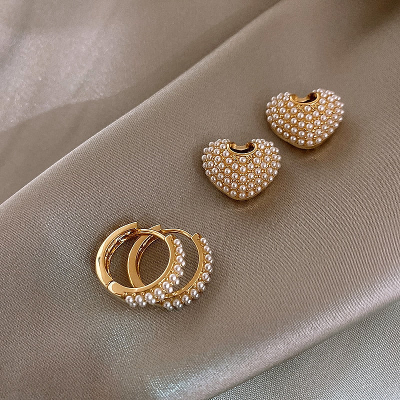 Boucles d'oreilles en perles de cœur Yuli – Cadeau de bijoux élégant et intemporel