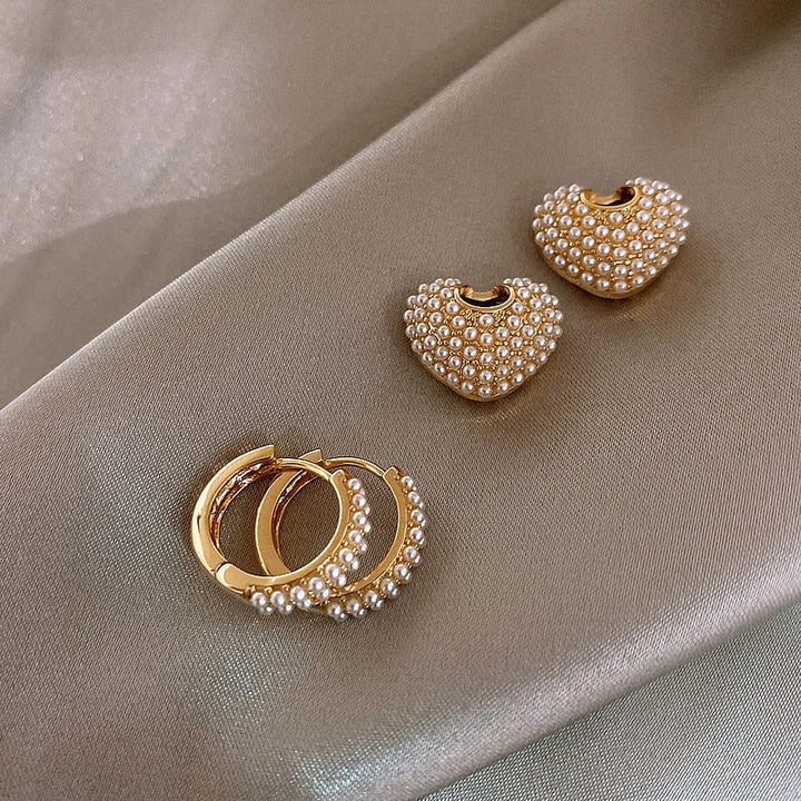 Boucles d'oreilles en perles de cœur Yuli – Cadeau de bijoux élégant et intemporel