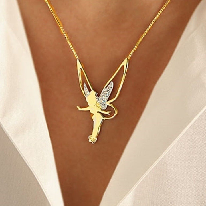 Collier Exclusif Fée Heureuse en Argent et Or – Élégance et Magie au Quotidien
