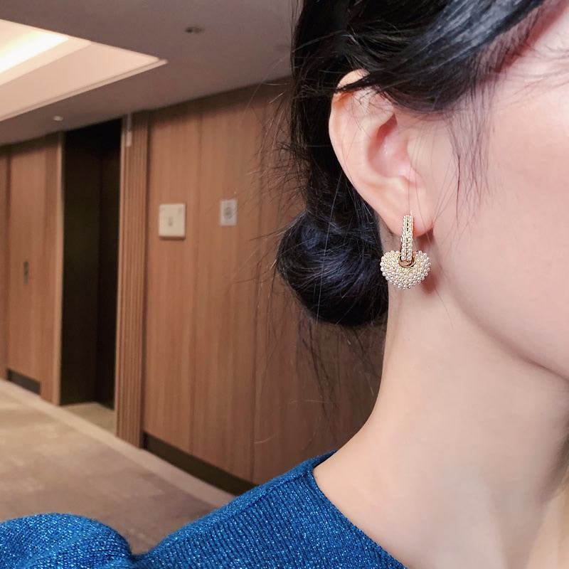 Boucles d'oreilles en perles de cœur Yuli – Cadeau de bijoux élégant et intemporel