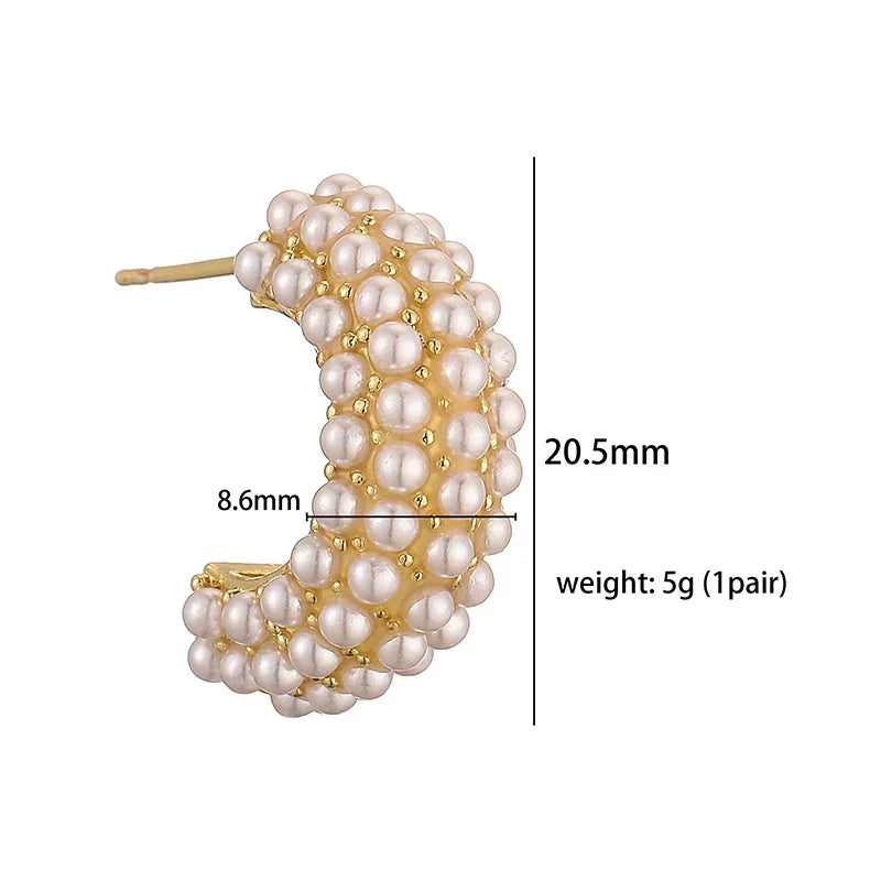 Boucles d'oreilles élégantes classiques en perles pour un look intemporel