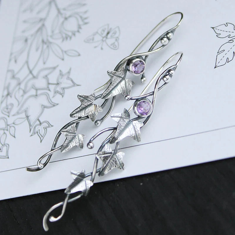 Boucles d'oreilles Élfe en Cristal Bleu élégant