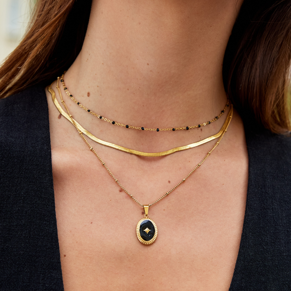 Collier chaîne en or serpent