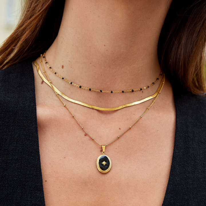 Collier chaîne en or serpent