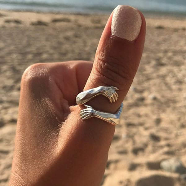 Embrace - Bagues en Argent Ajustables pour un Style Unique