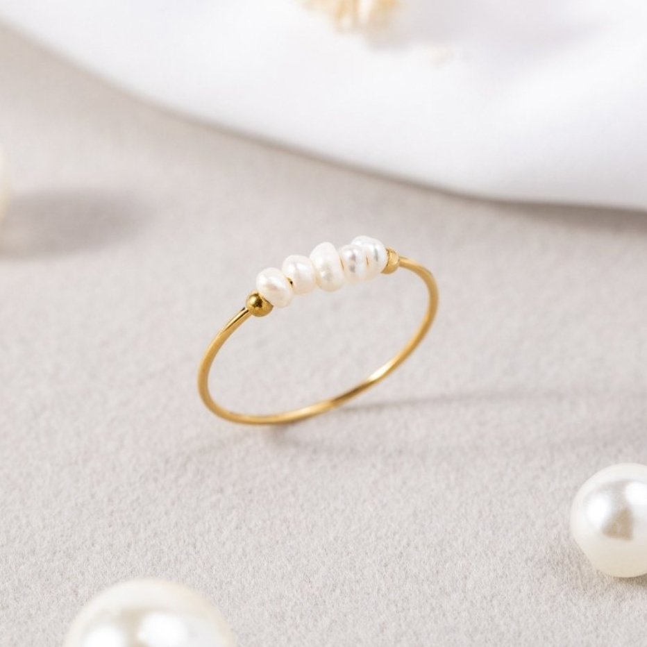 Bague Élégante en Perles d'Eau Douce