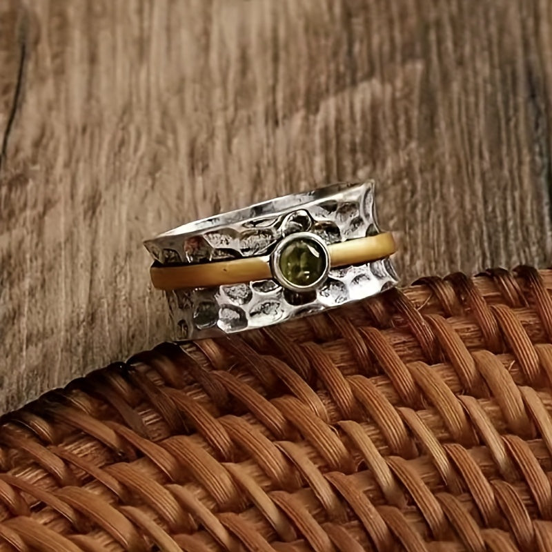 Bague Élégante en Zirconia Vert pour un Style Sophistiqué