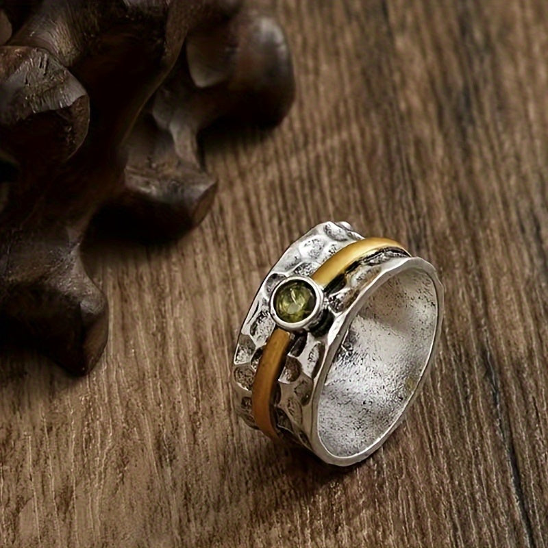 Bague Élégante en Zirconia Vert pour un Style Sophistiqué