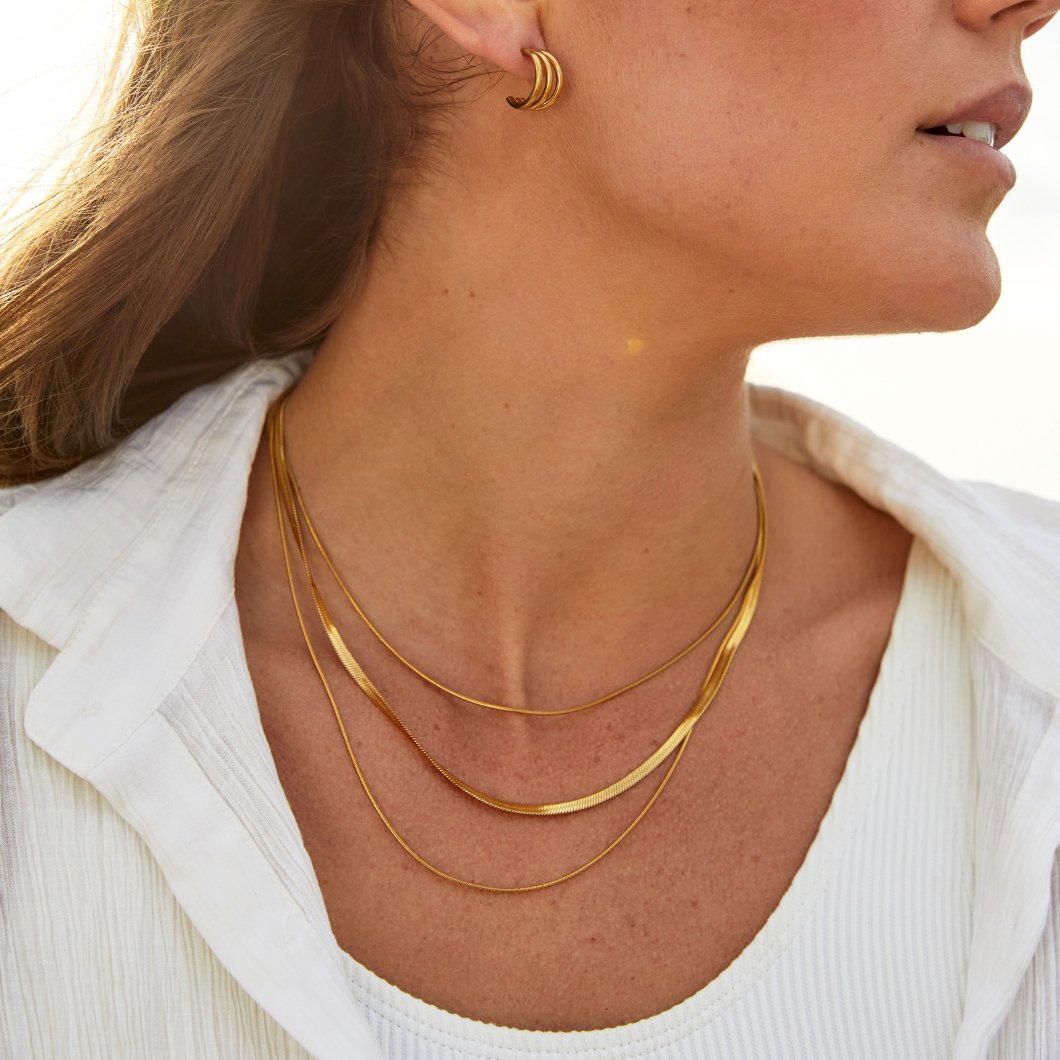 Collier en or à plusieurs rangs
