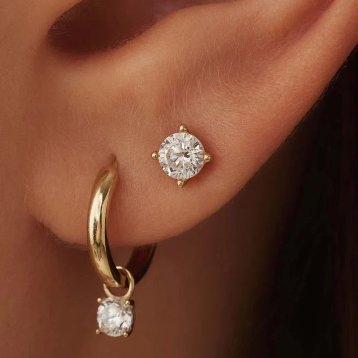 Boucles d'oreilles élégantes avec pierre Larmes de Lune pour un style sophistiqué
