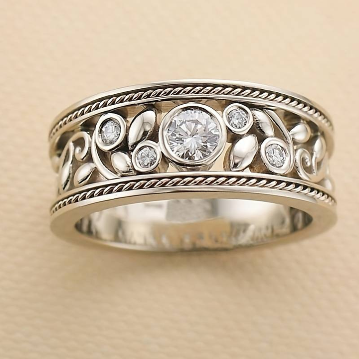 Bagues Vintage Exclusives en Argent avec Zircons Brillants