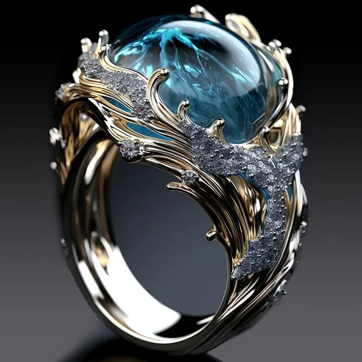 Bague en cristal vintage Oceanera