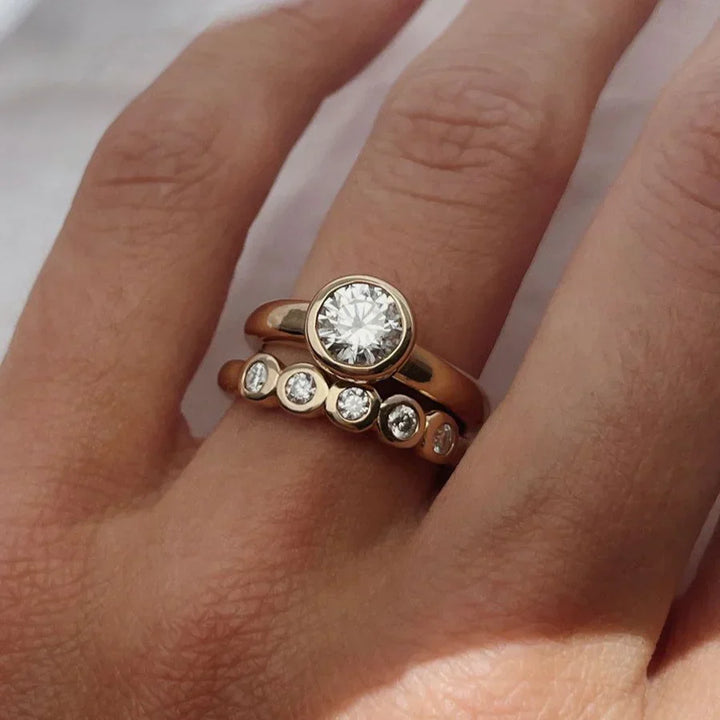 Ensemble de bagues en diamant vintage exclusif