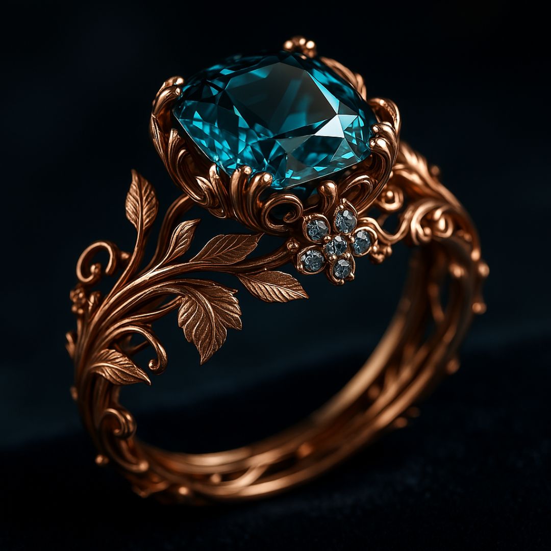 Anneau en cristal vert nature - Bijoux élégant et vibrant pour toutes les occasions