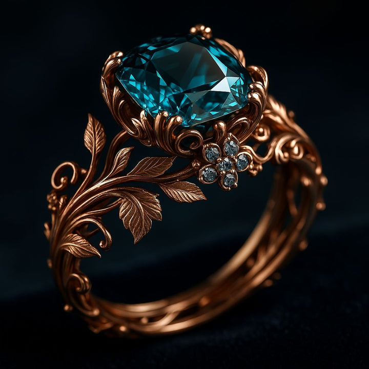 Anneau en cristal vert nature - Bijoux élégant et vibrant pour toutes les occasions