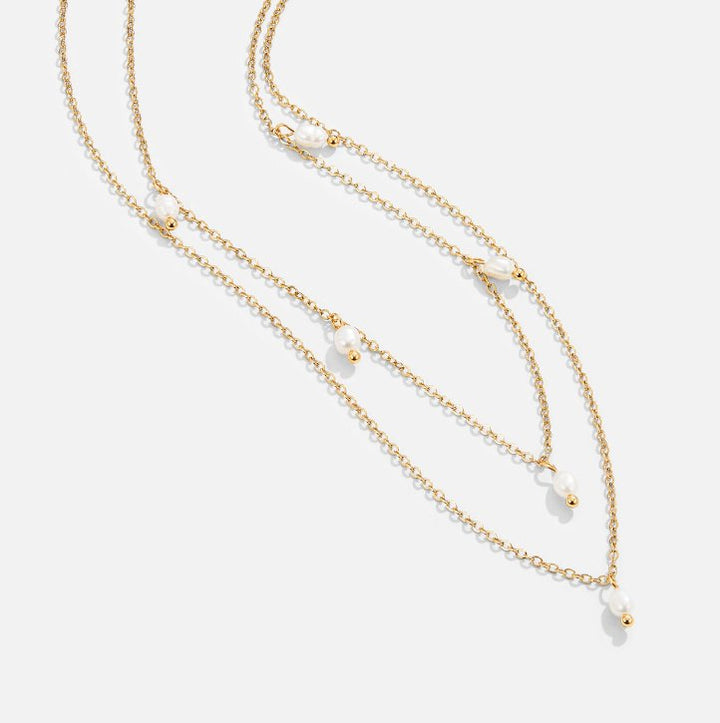 Collier à plusieurs couches avec gouttes en perles de Kay