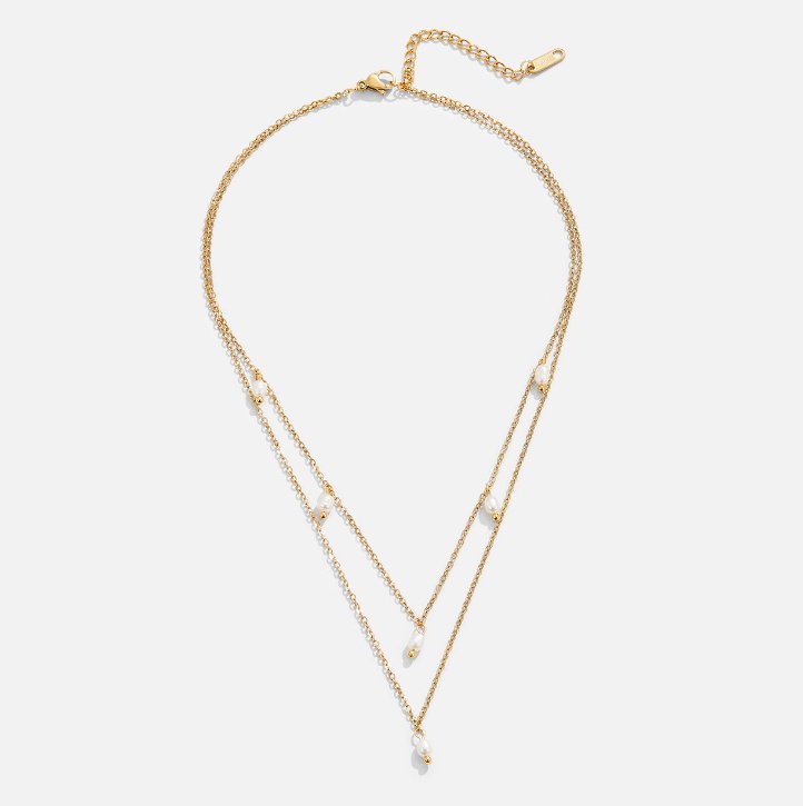 Collier à plusieurs couches avec gouttes en perles de Kay