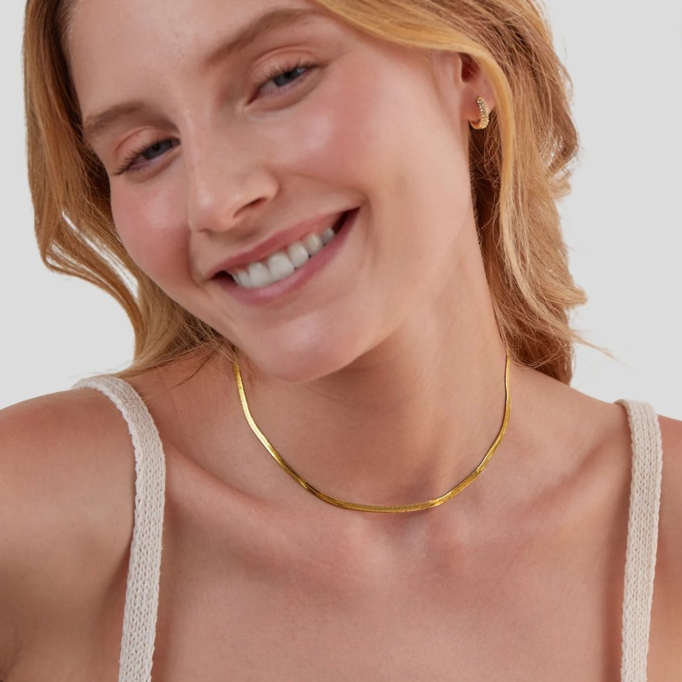 Collier chaîne en or serpent