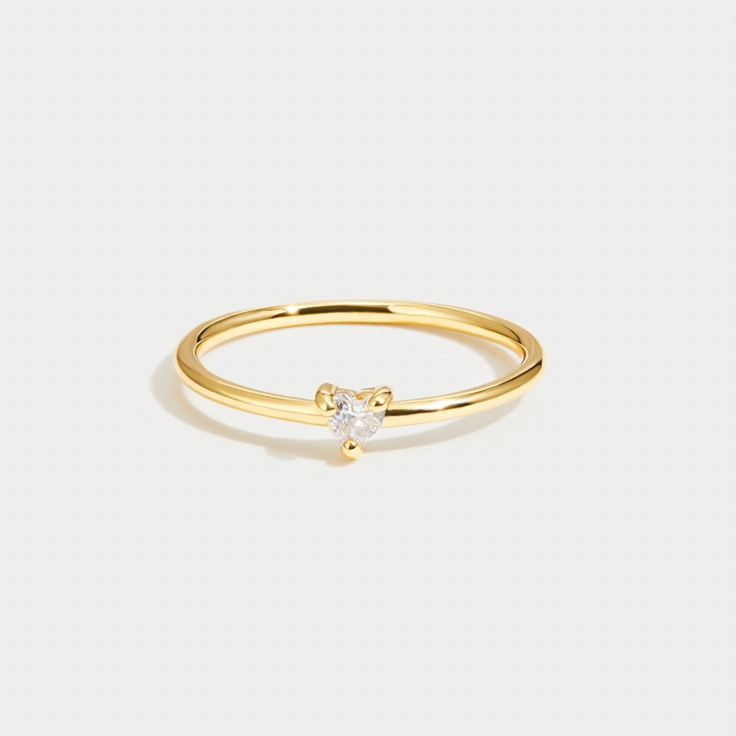 Bague en cœur en cristal - Élégance et brillance pour un style raffiné
