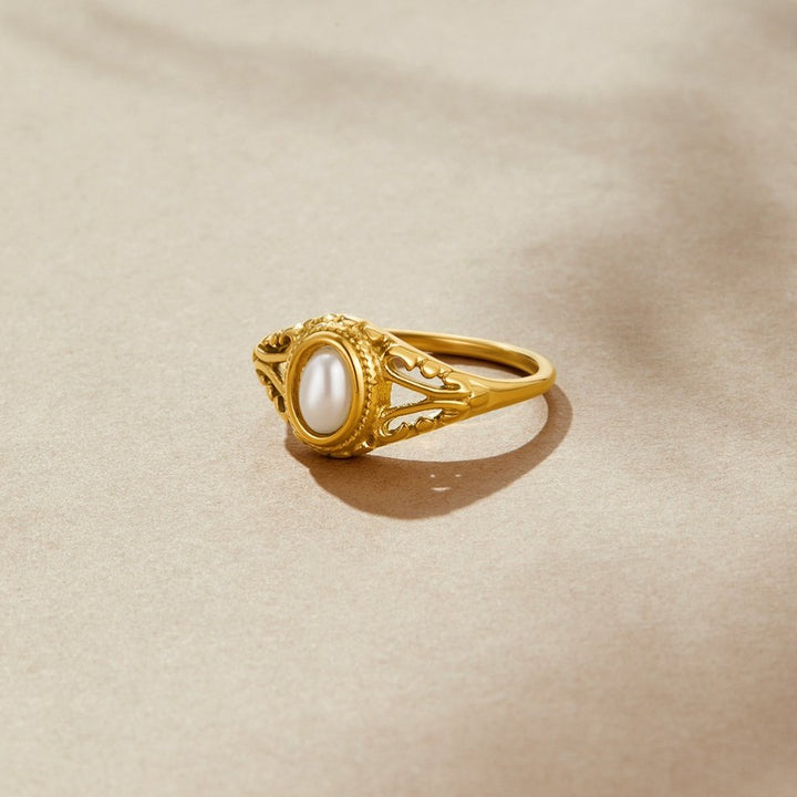 Bague Vintage Élégante avec Perles